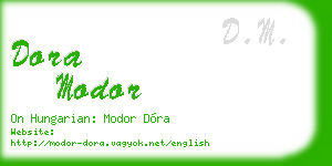 dora modor business card