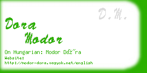 dora modor business card
